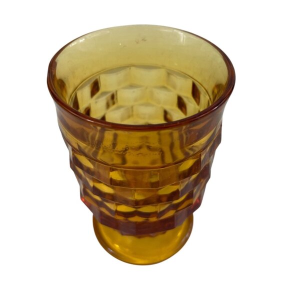 Colony Whitehall Cubist Amber Juice Glass Footed Tumbler - Picture 6 of 12